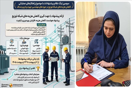 تصویب پیشنهاد همکار برق تبریز در لیگ ملی نظام پیشنهادهای شرکت توانیر